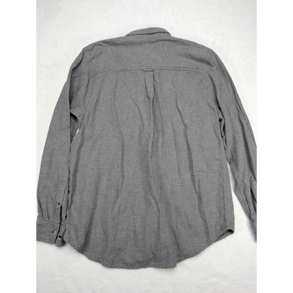 Woolrich Long Sleeve Button Down Shirt Gray Heathered Cotton Men's M - Picture 8 of 8